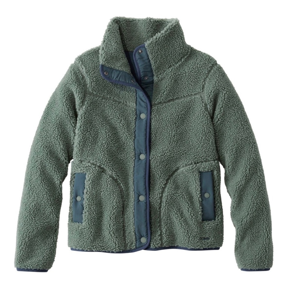 Ll Bean Sherpa Pullover - Sage Green